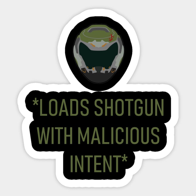 DOOM - Loads Shotgun Sticker by The NPC Man